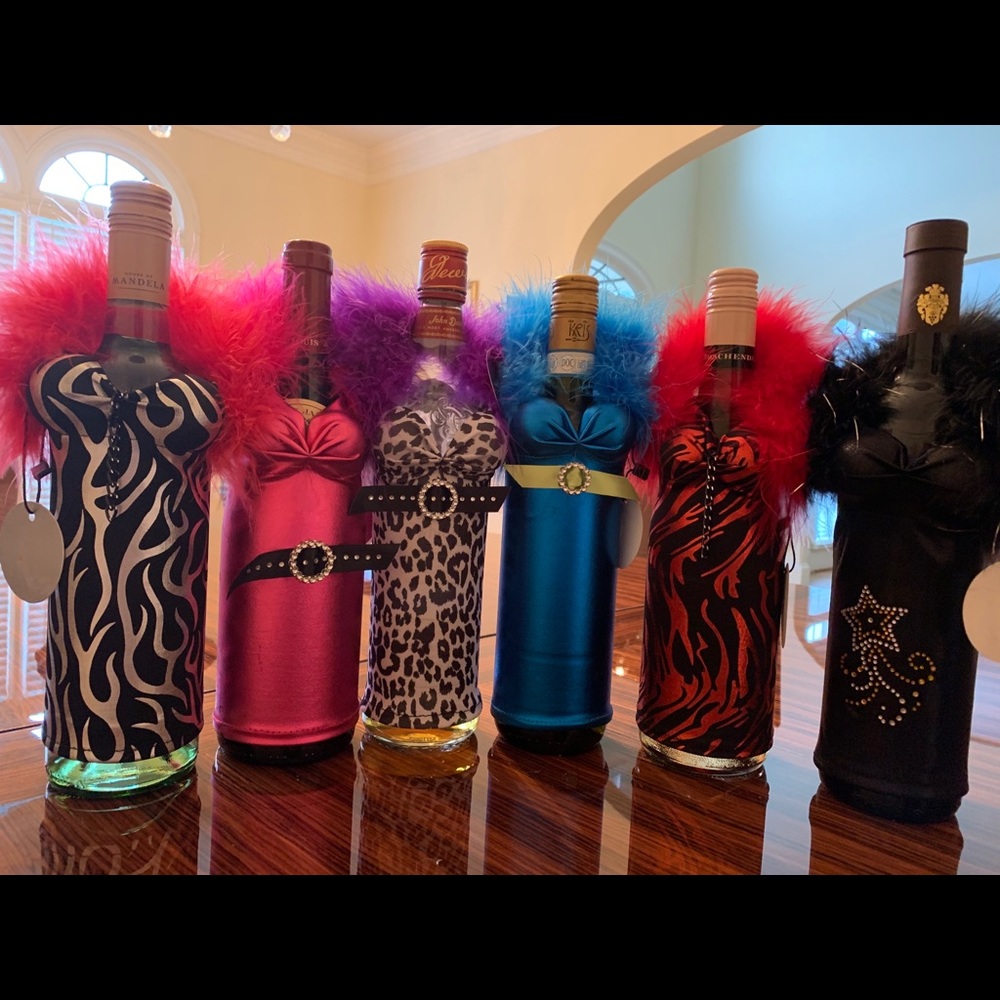 COPY - Sexy/fun Wine bottle sleeve. Dress your spirits!